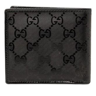 Gucci Pre-owned Wallets, female, Black, Size: ONE SIZE Pre-owned Coated Canvas Wallet