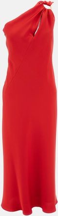 Max Mara Red Shiny Satin Long Dress