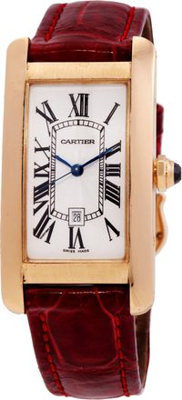 Cartier Pre-owned Cartier Tank Americaine 18kt Yellow Gold Midsize Watch W2603556