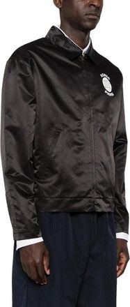 Kenzo Paris Emblem Coach Jacket met Rits - Heren - Zomerjassen - Zwart - S - Polyester - Jassen