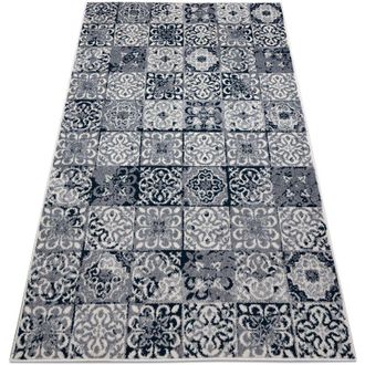 RugsX Rugsx - Alfombra Heos 78586 Crema / Azul Labor De Retazos, Azulejos De Lisboa Blue 190x270 Cm