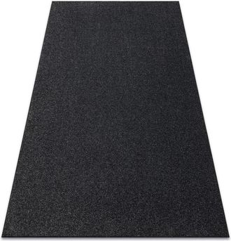 RugsX Rugsx - Carpet wall-to-wall excellence black 141 plain, melange black 100x200 cm