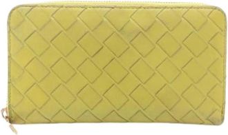 Bottega Veneta Pre-owned Leren Portemonnee - Dames - Vintage Accessoires - Groen - ONE Size - Leer - Vintage