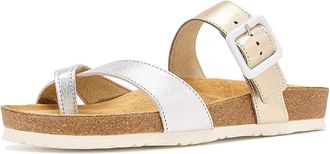 Naot Fresno Womens Shoes Silver Leather/Gold Leather : EU 41 (US Womens 10) M
