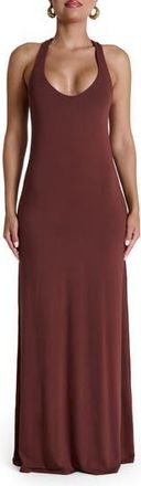 Naked Wardrobe Smooth Tank Maxi Dress in Pecan Brown at Nordstrom Rack, Size Small