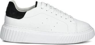 Marc O'Polo Leren sneakers met plateauzool - Wit