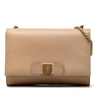 Ferragamo Pre-owned Ferragamo Leather Vara Bow Chain Crossbody Ladies F2LQVSM497323Y6Z