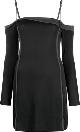 Diesel D-Rappy logo-embroidered minidress - women - Polyester/Elastane/Modal - L - Black