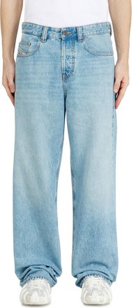 Diesel Relaxed Jeans Low Waist 2001 D-Macro, Light blue, Button fly