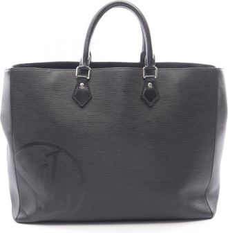 Louis Vuitton Black Noir Epi Leather Handbag Tote Bag (Pre-Owned)