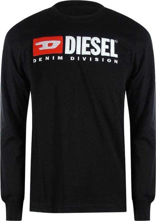 Diesel Heren Divisie Katoen T-Shirt (Zwart)