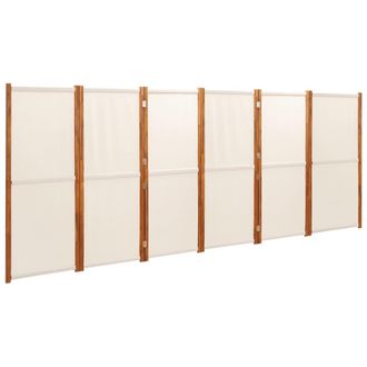 vidaXL Partition/biombo Con 6 Paneles 420x180 Cm De Crema Blanca - 346245