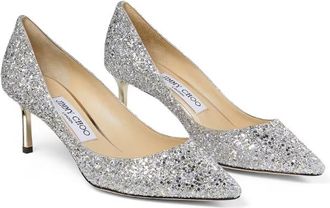 Jimmy Choo London Romy 60 Glitter Pumps Size 38