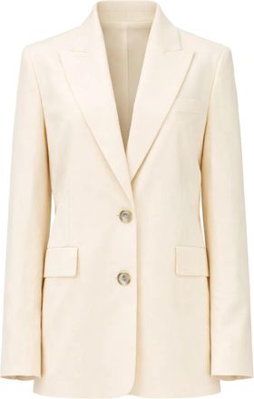 Pinko Neutral Faith Tailored Cotton Blazer