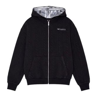 Carlo Colucci Zip Hoodie - Heren - Sweatshirts & Hoodies - Zwart - Maat: 2XL Zijde