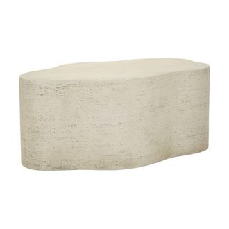 Mathi Design Mesa de centro efecto piedra beige l92