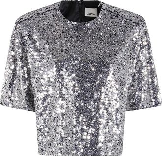 Isabel Marant Helga Blouse - Dames - Blouses - Grijs - XS - Polyester - Overhemden