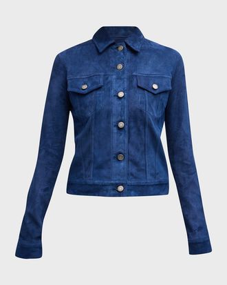 Co&ucirc;t de la Libert&eacute; Donna Suede Trucker Jacket