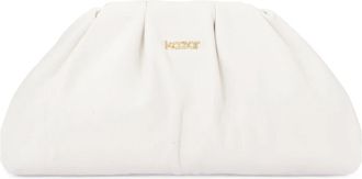 Kazar Witte leren avondhandtas - Dames - Clutches - Wit - ONE Size - Wol - Tassen