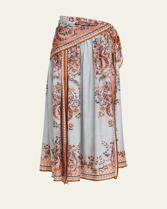 Zimmermann Aster Scarf Midi Skirt