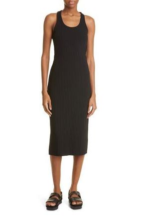 Vince Rib Knit Racerback Body-Con Dress in Black at Nordstrom Rack, Size Medium