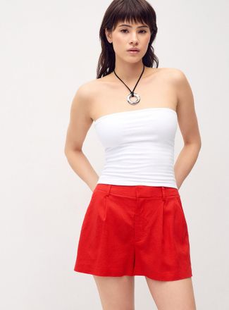 Twik Womens Linen-blend dress mini short