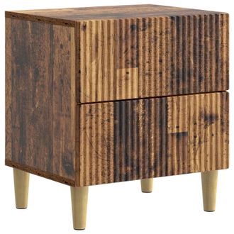 vidaXL Armario De Noche Con Caj&oacute;n Madera Envejecida 43 X 34,5 X 48 Cm Vidaxl