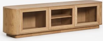 Sklum Mueble Tv 180x40 Cm En Mdf Y Cristal Templado Walia Sklum