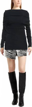 Ferragamo Womens Long Sleeve Knit Top In Black