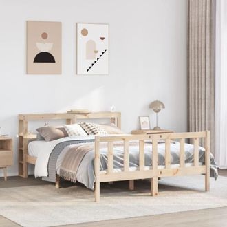 vidaXL Estructura De Cama Sin Colch&oacute;n Madera De Pino Blanca 140x200 Cm Vidaxl