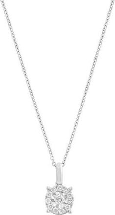 Effy Sterling Silver Diamond Round Pendant Necklace in White at Nordstrom Rack, Size 18