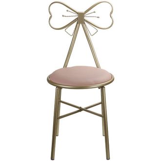 OEM Taburete De Maquillaje De 79,5 Cm Para Dormitorio Y Ba&ntilde;o, M&aacute;x. 150 Kg, Piel Sint&eacute;tica Rosa