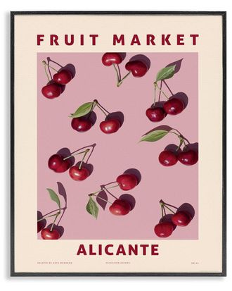 Stupell Industries Fruit Market Cherries Framed Giclee Art