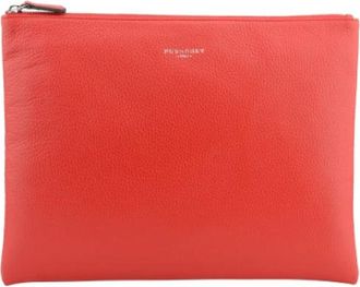 Pourchet Corso Large Clutch - Heren - Tassen - Rood - ONE Size - Leer - Tassen