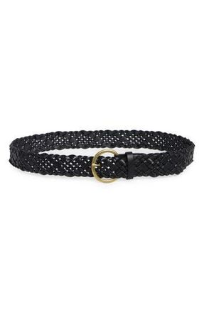 Melrose and Market Braided Faux Leather Belt in Black at Nordstrom Rack, Size X-Small