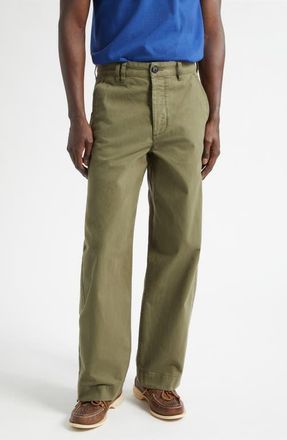Noah Double Pocket Buckle Back Chinos in Khaki at Nordstrom, Size 32