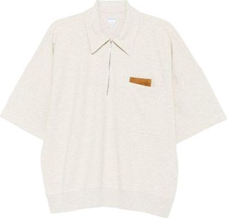Bottega Veneta Mélange-Effect Polo Shirt - Mens - Cotton