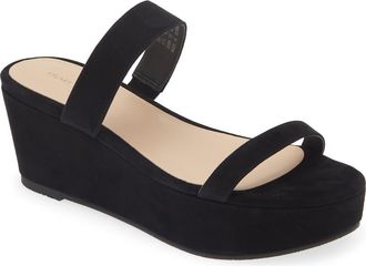 Stuart Weitzman Boardwalk Flat Wedge Slide Sandal in Black at Nordstrom Rack, Size 6.5