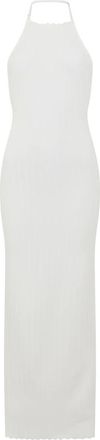 Jacquemus Tablier Midi Jurk - Dames - Casual kleedjes - Wit - XS - Leer - Kleedjes