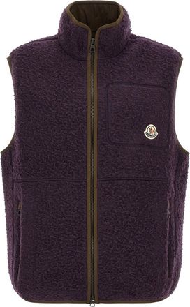 Moncler Purple Textured Logo Vest