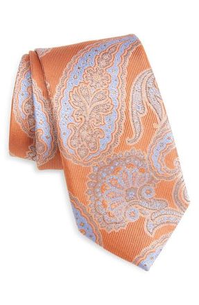 Nordstrom Paisley Silk Tie in Orange at Nordstrom