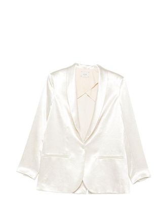 Alysi Womens Silk & Nylon Single-Breasted Blazer Jacket