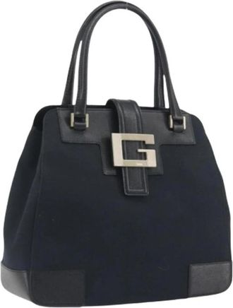 Gucci Pre-owned Vintage Canvas Hand Bag - Dames - Vintage Handtas - Zwart - ONE Size - Vintage