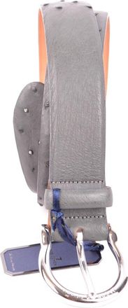 Jacob Cohen Casual Brede Armband met Punten - Dames - Riemen - Grijs - 85 CM - Leer - Accessoires