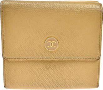 Chanel Cc Trifold Flap Wallet Leather Leather Wallets Accessory (Pre-Owned)