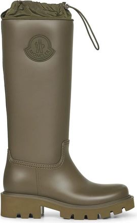 Moncler Olijfgroene Waterdichte Instaplaarzen - Dames - Regenlaarzen - Groen - 36 EU - Nylon - Schoenen