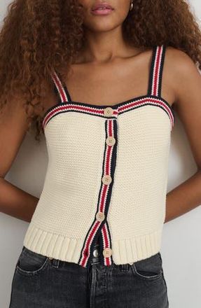 Alex Mill Emmy Cotton Cami in Ivory Combo at Nordstrom Rack, Size X-Large