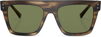 Giorgio Armani tortoiseshell-effect square-frame sunglasses - men - Acetate - 52 - Green
