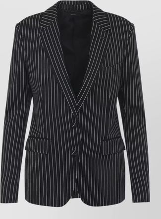 Tom Ford wool barathea jacket notch lapel pinstripe