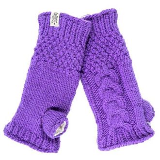Nirvanna Designs Cable Handwarmers in Ultra Violet at Nordstrom